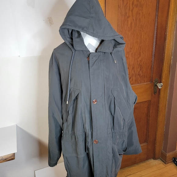 Mens London Fog Gray Microfiber Jacket Size 46 Reg - Picture 3 of 15